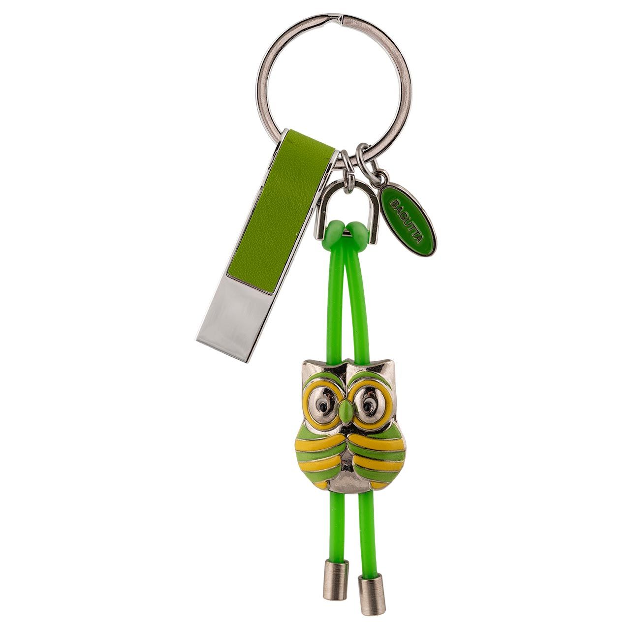 PORTACHIAVI CON MEMORIA USB GUFO VERDE